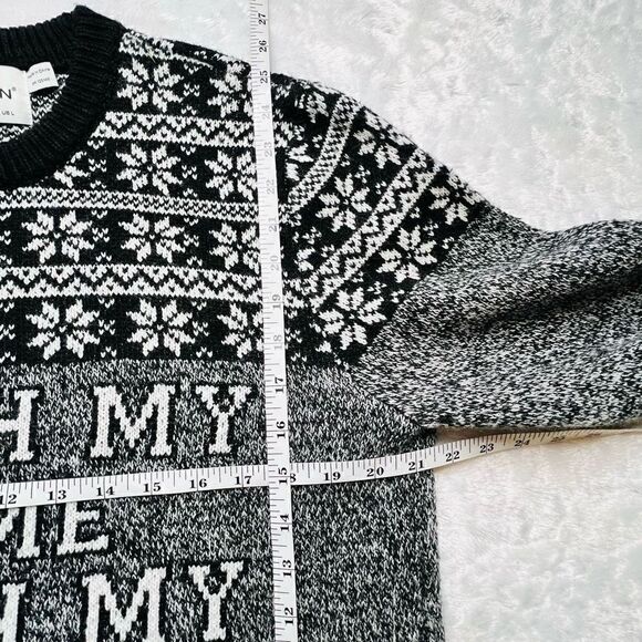 Topman Womens Red and Black Fair Isle Sleigh My Name Christmas Sweater Large - Picture 4 of 6